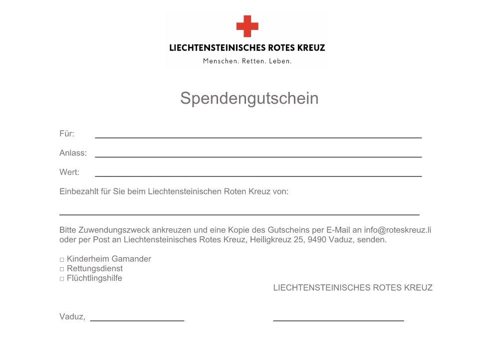 Spendengutschein